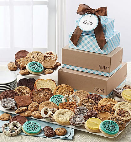 Cheryls Bakery Gift Tower with Message Tag